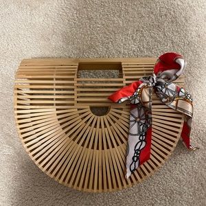 Bamboo bag with scarf